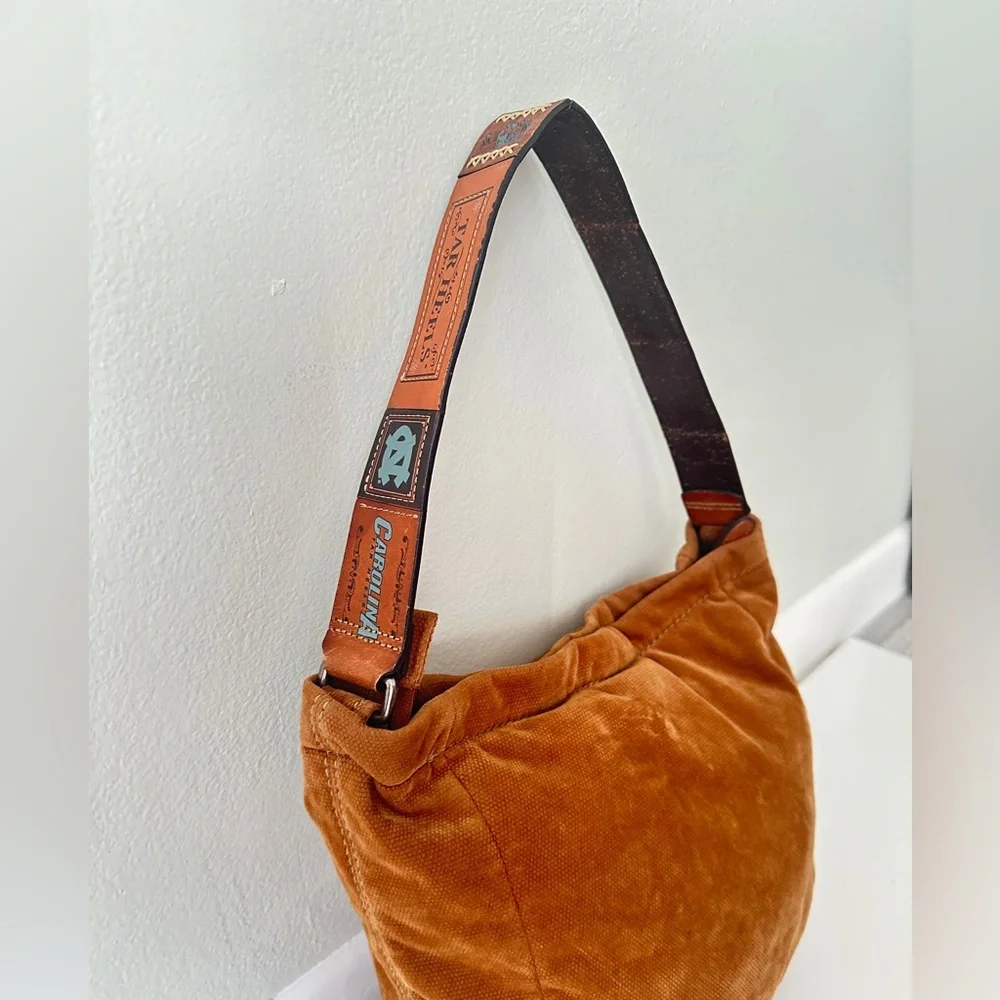 UNC Carolina Tar Heels corduroy purse with leather strap by Fossil